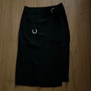ALC black midi skirt